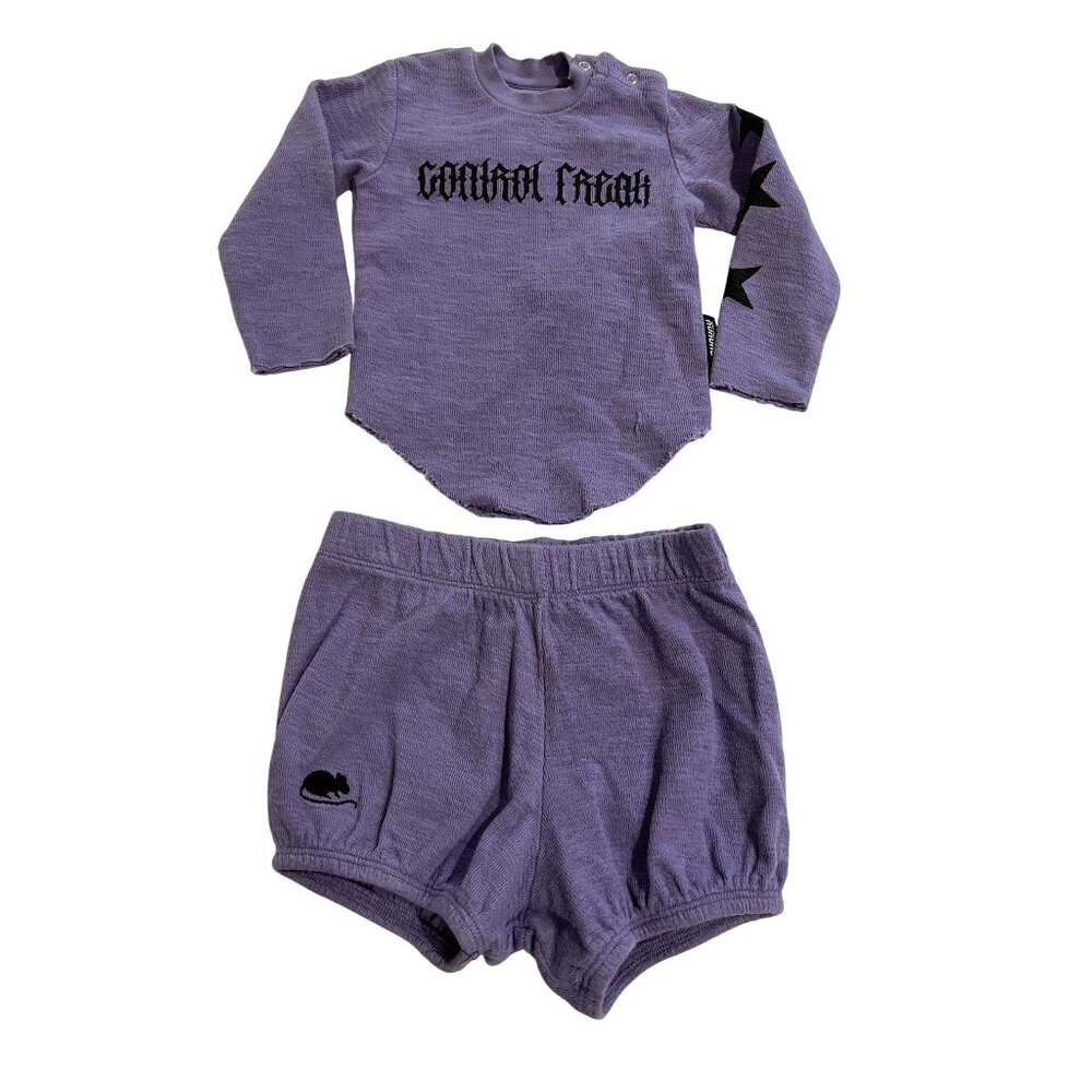 Nununu Watch Out Yoga Set in Mauve Mist
